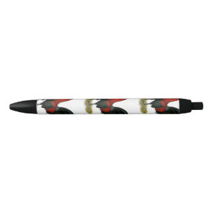 Bolígrafo De Tinta Negra Gallo Rojo Negro de Juego Americano