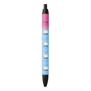 Bolígrafo De Tinta Negra Galones azules en colores pastel personalizados de