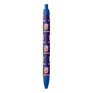 Bolígrafo De Tinta Negra Gatito Rosa Lindo - Nacido para Deslumbrar Arte