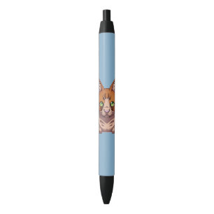 Bolígrafo De Tinta Negra Gato de corte