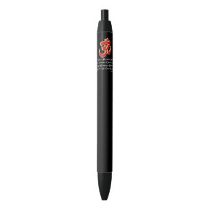 Bolígrafo De Tinta Negra Gayatri mantra