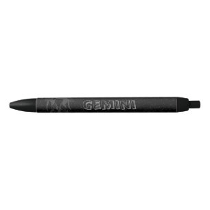 Bolígrafo De Tinta Negra Géminis translúcidos