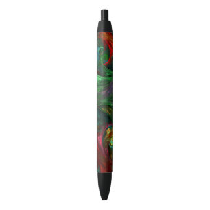 Bolígrafo De Tinta Negra Génesis Arte abstracto verde