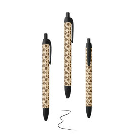 Bolígrafo De Tinta Negra Geometría de tonos terrosos