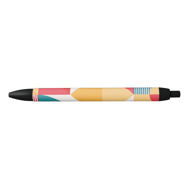 Bolígrafo De Tinta Negra Geométrico minimal (Anverso)