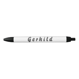 Bolígrafo De Tinta Negra Gerhild Kugelschreiber