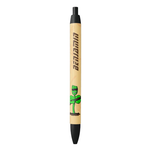 Bolígrafo De Tinta Negra Germinator cyborg personalizado divertido (Frente vertical)