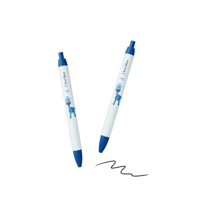 Bolígrafo De Tinta Negra Girafa azul (Subido por el creador)