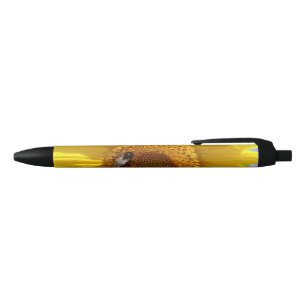 Bolígrafo De Tinta Negra Girasol amarillo