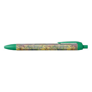 Bolígrafo De Tinta Negra Girasoles