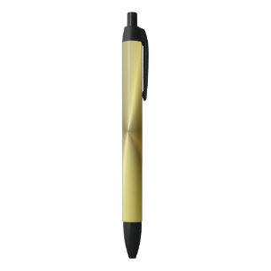 Bolígrafo De Tinta Negra Glamour Gold Look Trendy Elegant Golden Template