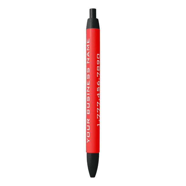 Bolígrafo De Tinta Negra GMF rojo personalizado (Frente vertical)