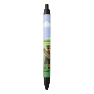Bolígrafo De Tinta Negra Golfista personalizado diversión en campo de golf