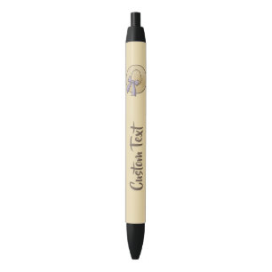 Bolígrafo De Tinta Negra Gorra Beige de gran formato