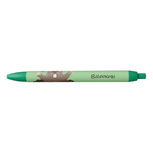 Bolígrafo De Tinta Negra Gracioso gopher digging personalizado ilustracion