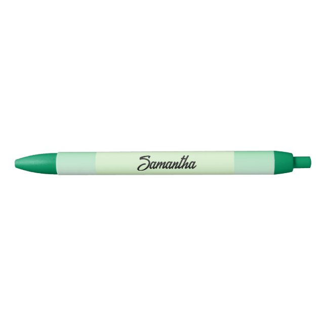 Bolígrafo De Tinta Negra Gradiente verde sólido (Anverso)