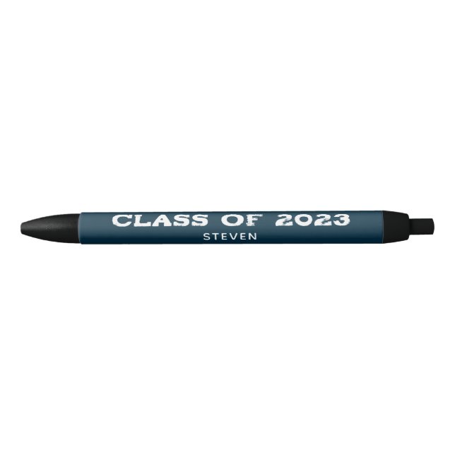 Bolígrafo De Tinta Negra Graduado Superior de 2023 Personalizado (Anverso)