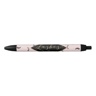 Bolígrafo De Tinta Negra Gran cantidad de pestañas Patrón rosa/negro person