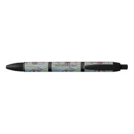 Bolígrafo De Tinta Negra Granero Rojo del País