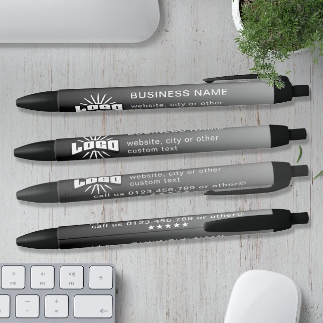 Bolígrafo De Tinta Negra Gray Business logo nombre Compañía Personalizado d (Subido por el creador)