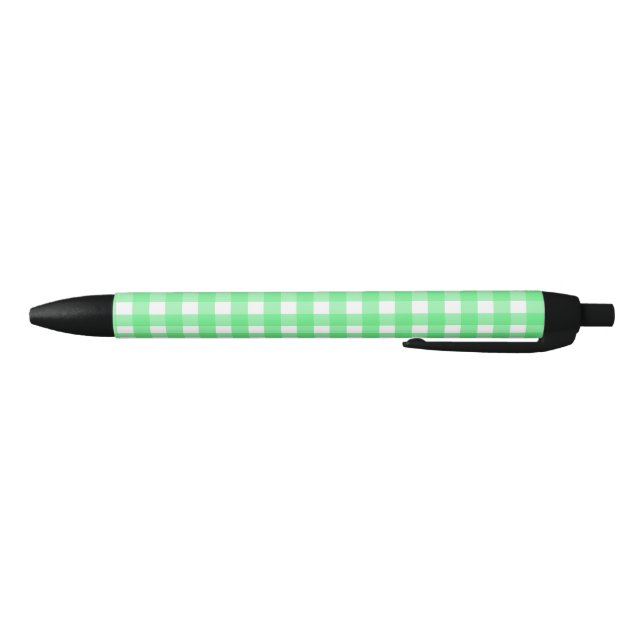 Bolígrafo De Tinta Negra Green gingham (Parte de abajo)