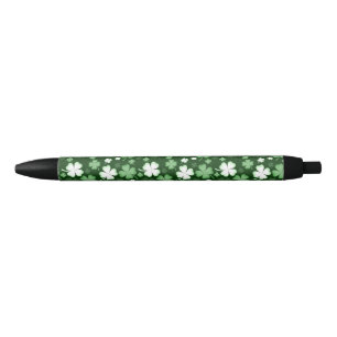 Bolígrafo De Tinta Negra Green Shamrock, Día de San Patricio