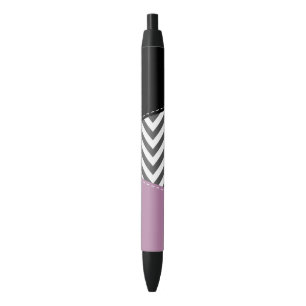 Bolígrafo De Tinta Negra Gris Zigzag, Gris Chevron, Zigzag Pattern, Púrpura