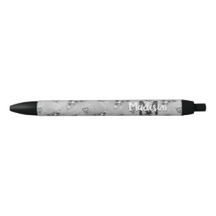 Bolígrafo De Tinta Negra Guay pizza slice vintage negro gris blanco Monogra