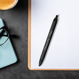 Bolígrafo De Tinta Negra Guión de nombre negro chica