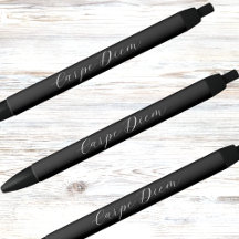 Guión del lema del personalizado blanco negro