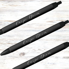 Bolígrafo De Tinta Negra Guión del lema del personalizado blanco negro