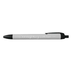 Bolígrafo De Tinta Negra Guión simple - Plata y Blanco - Empresa/Evento