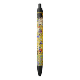 Bolígrafo De Tinta Negra Gustav Klimt – El beso – Texto personalizado