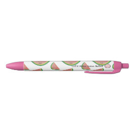 Bolígrafo De Tinta Negra Hagamos algunas notas, Kawaii Watermelon Pen