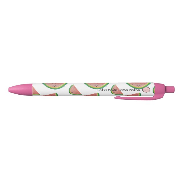 Bolígrafo De Tinta Negra Hagamos algunas notas, Kawaii Watermelon Pen (Parte de abajo)