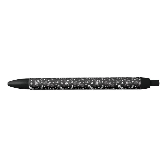 Bolígrafo De Tinta Negra Halloween Animal Bats Dogs Cats Spiders Skeleters (Anverso)