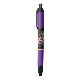 Bolígrafo De Tinta Negra Haz tu propio escudo de armas, emblema de león mo
