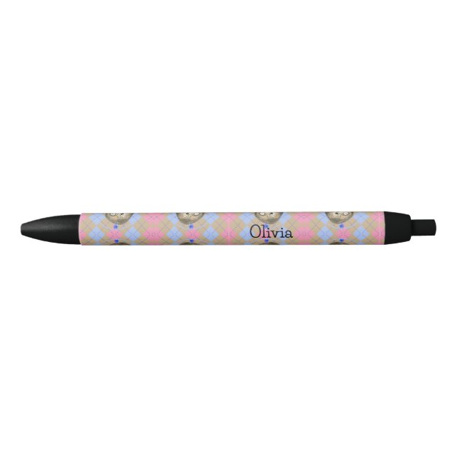 Bolígrafo De Tinta Negra Hedgehog Plaid (Anverso)