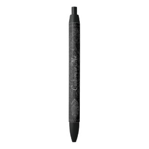 Bolígrafo De Tinta Negra Henna Peacock (Plata)