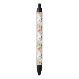 Bolígrafo De Tinta Negra Hermosa Feminine Peach Red White Floral