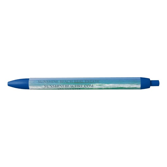 Bolígrafo De Tinta Negra Hermosa playa Personalizado Ocean Vacation Busines (Anverso)