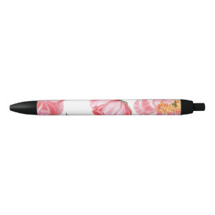 Bolígrafo De Tinta Negra Hermosos Rosas