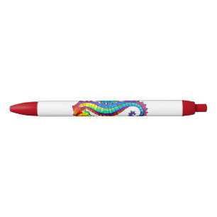 Bolígrafo De Tinta Negra Hipoahoría marino poligonal arcoiris