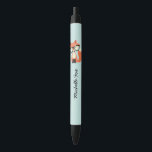 Bolígrafo De Tinta Negra Hipster Red Fox<br><div class="desc">Ilustracion lindo de un zorro rojo con un par de lentes de lectura demasiado grande.</div>