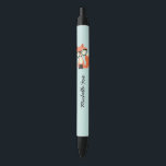 Bolígrafo De Tinta Negra Hipster Red Fox<br><div class="desc">Ilustracion lindo de un zorro rojo con un par de lentes de lectura demasiado grande.</div>