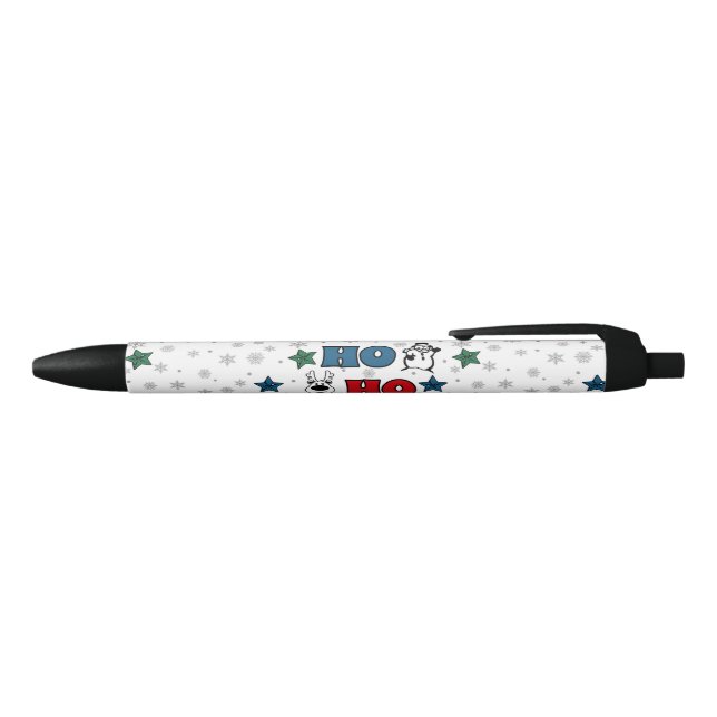 Bolígrafo De Tinta Negra Ho-Ho-Ho diseño del navidad (Parte superior)