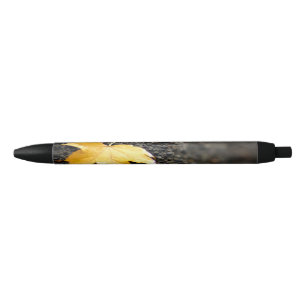 Bolígrafo De Tinta Negra Hoja de oro