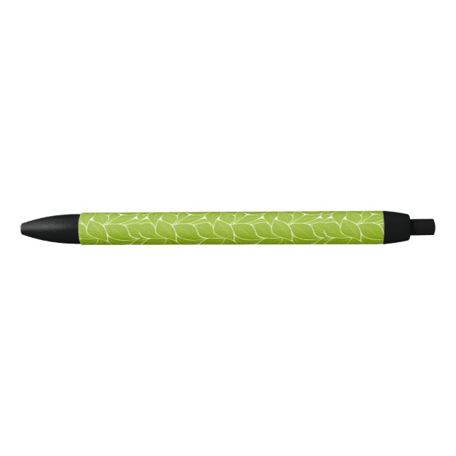 Bolígrafo De Tinta Negra Hojas verdes (Anverso)