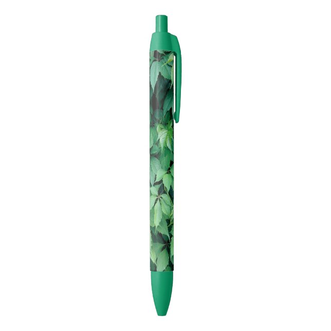 Bolígrafo De Tinta Negra Hojas verdes de uva (Parte inferior (Vertical))