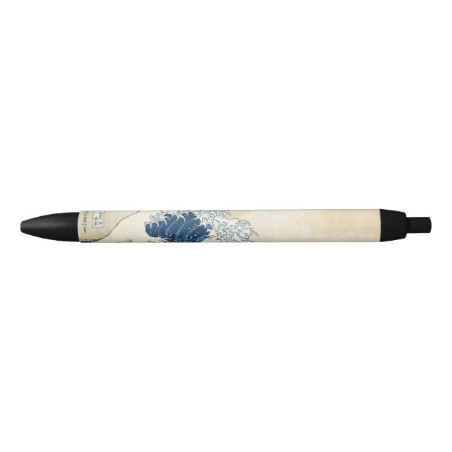 Bolígrafo De Tinta Negra Hokusai la gran onda de Kanagawa (Anverso)